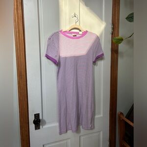 LEVI Striped Dress | Striped MIDI Dress | Levi Purple Striped Dress